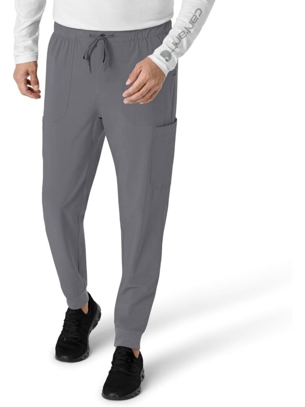 Men's Jogger Scrubs Pants with Drawstring, 7 Pockets, Cross-Flex Design